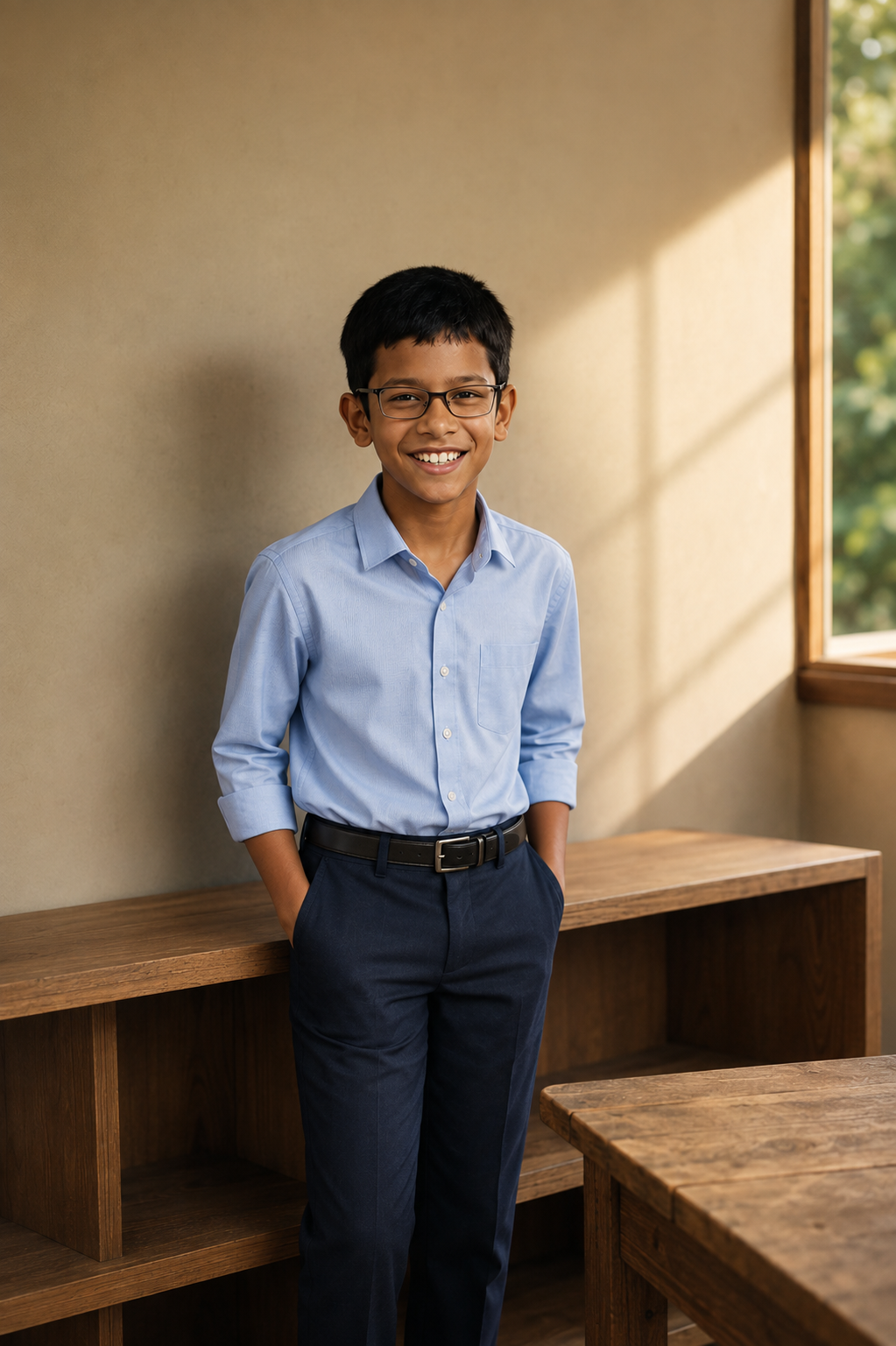 Portrait of Vanij Periwal at school